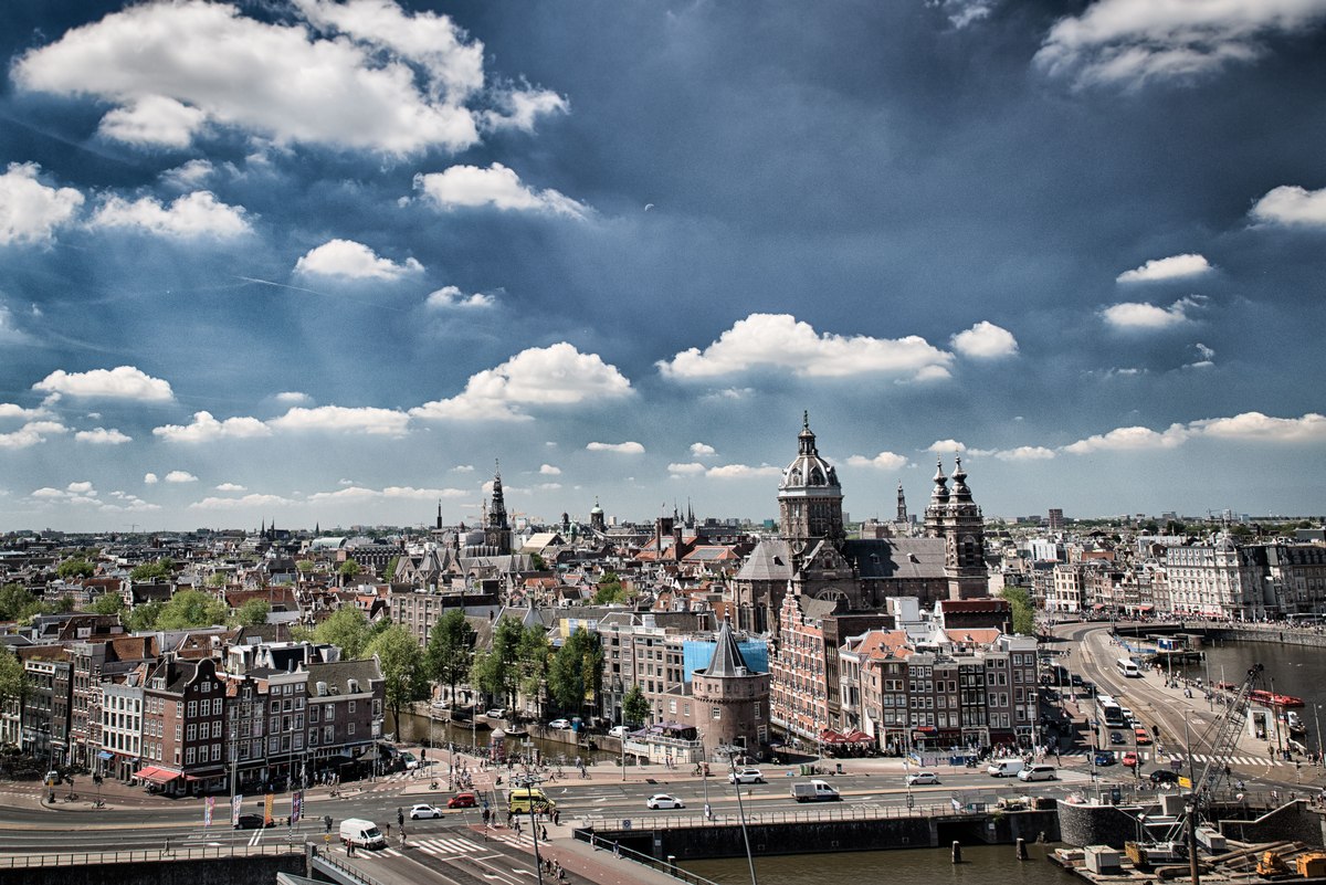 Amsterdam panorama from above