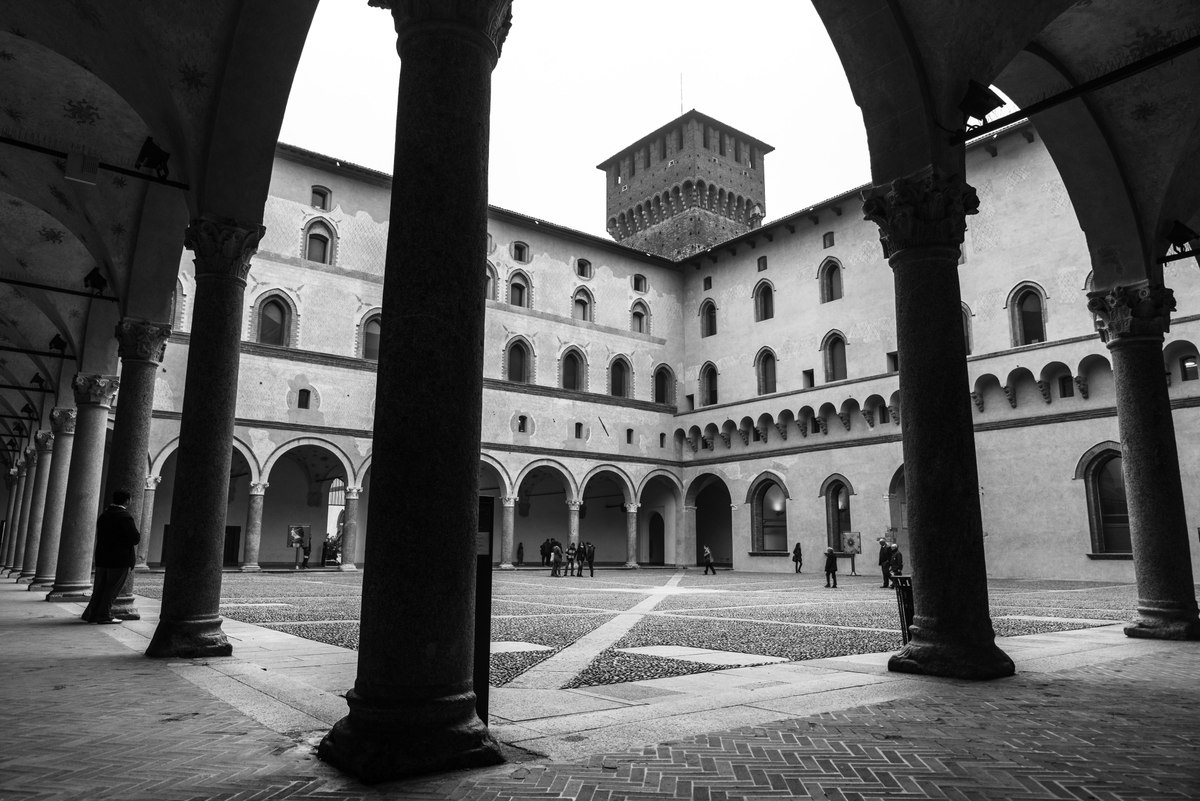 Sforza Castle inner yard, Milan