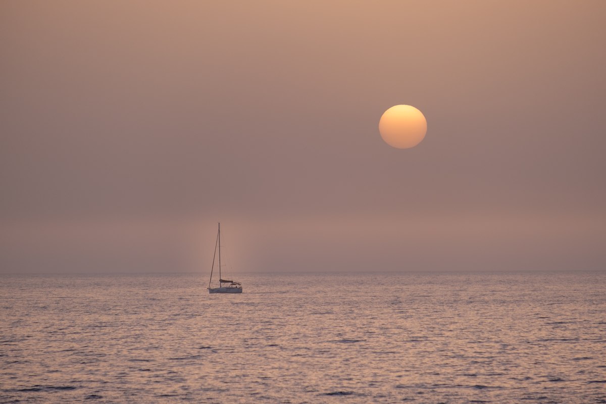 Sunset and boat