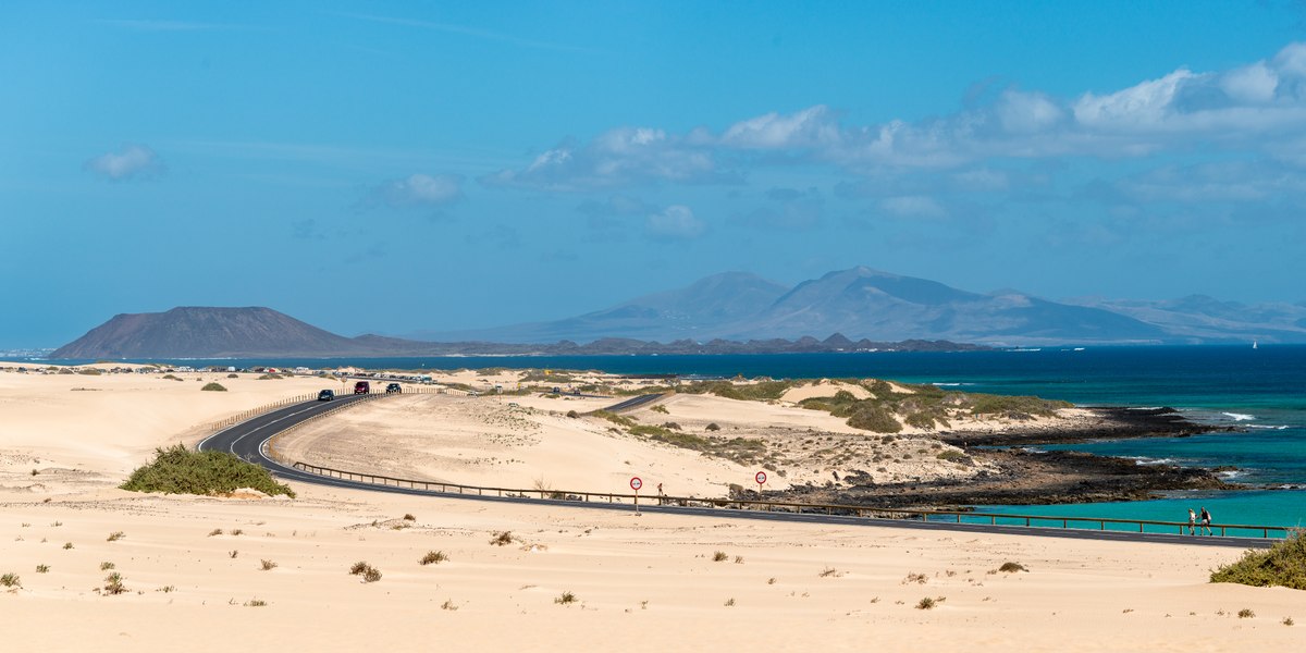 Fuerteventura desert and ocean