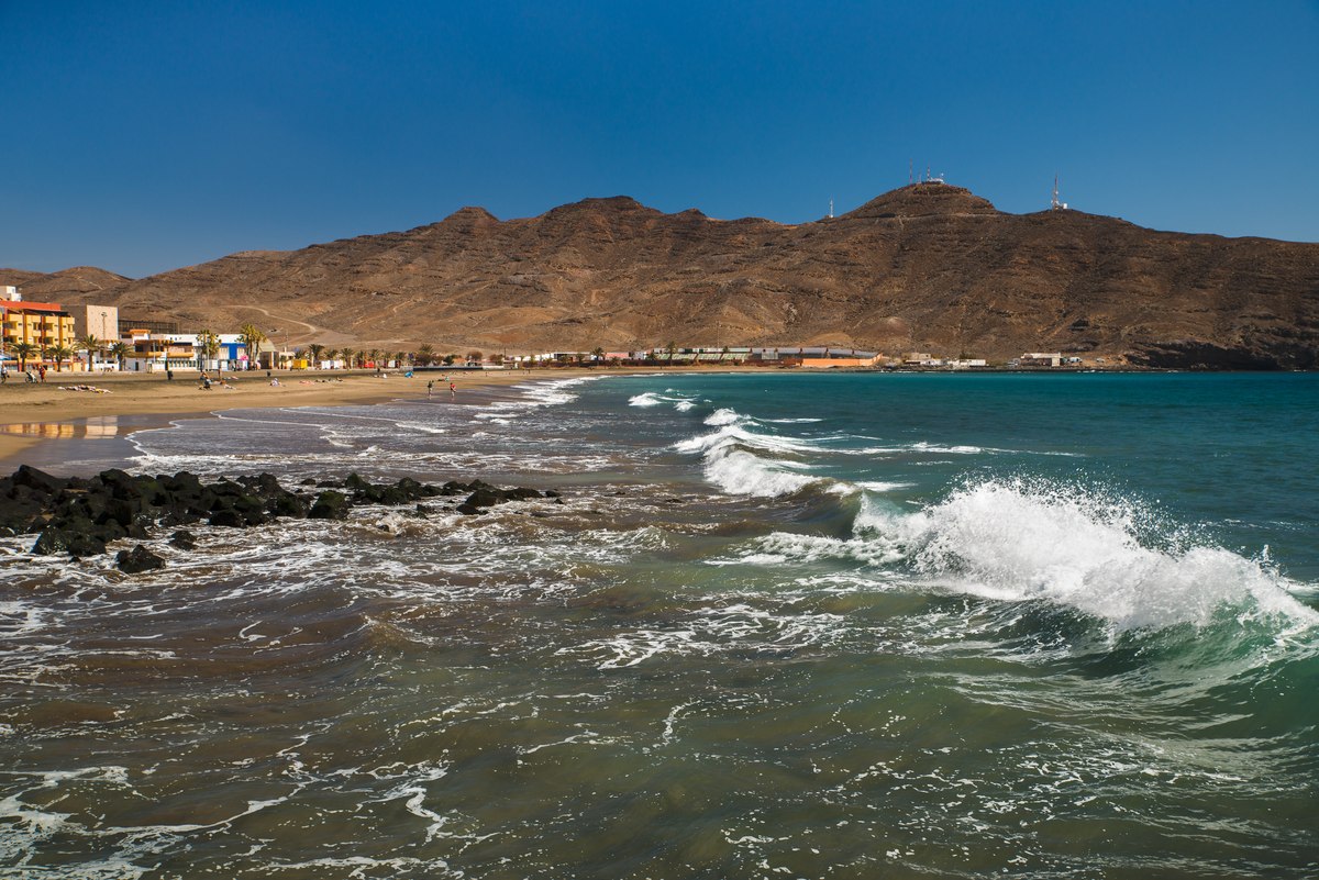 Waves on beach