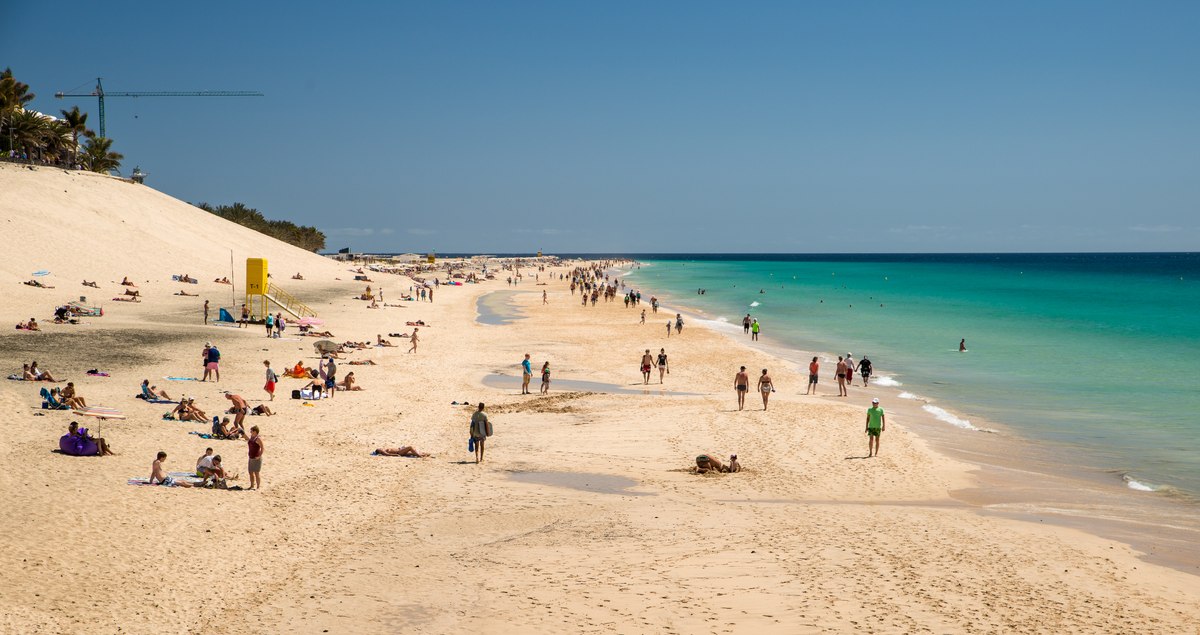 Touristic beach in Fuerteventura