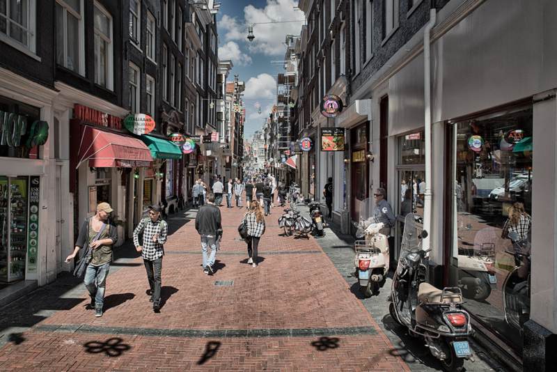 Amsterdam shopping street