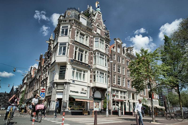 Amsterdam building and bikes