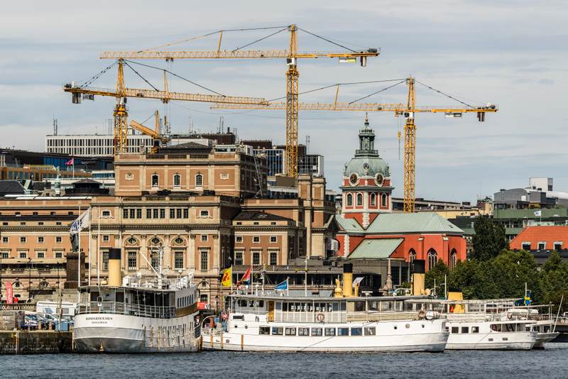 Cranes in Stockholm